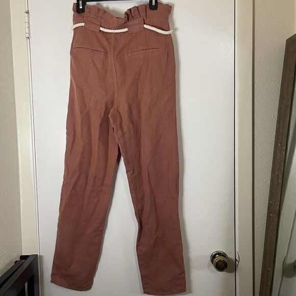 NEW! Veronica Beard Karter Paperbag Linen Blend Casual Crop Pants US 4 - Picture 5 of 7